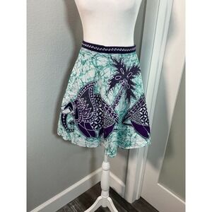 Batik Keris Elephant Palm Tree Wrap Skirt